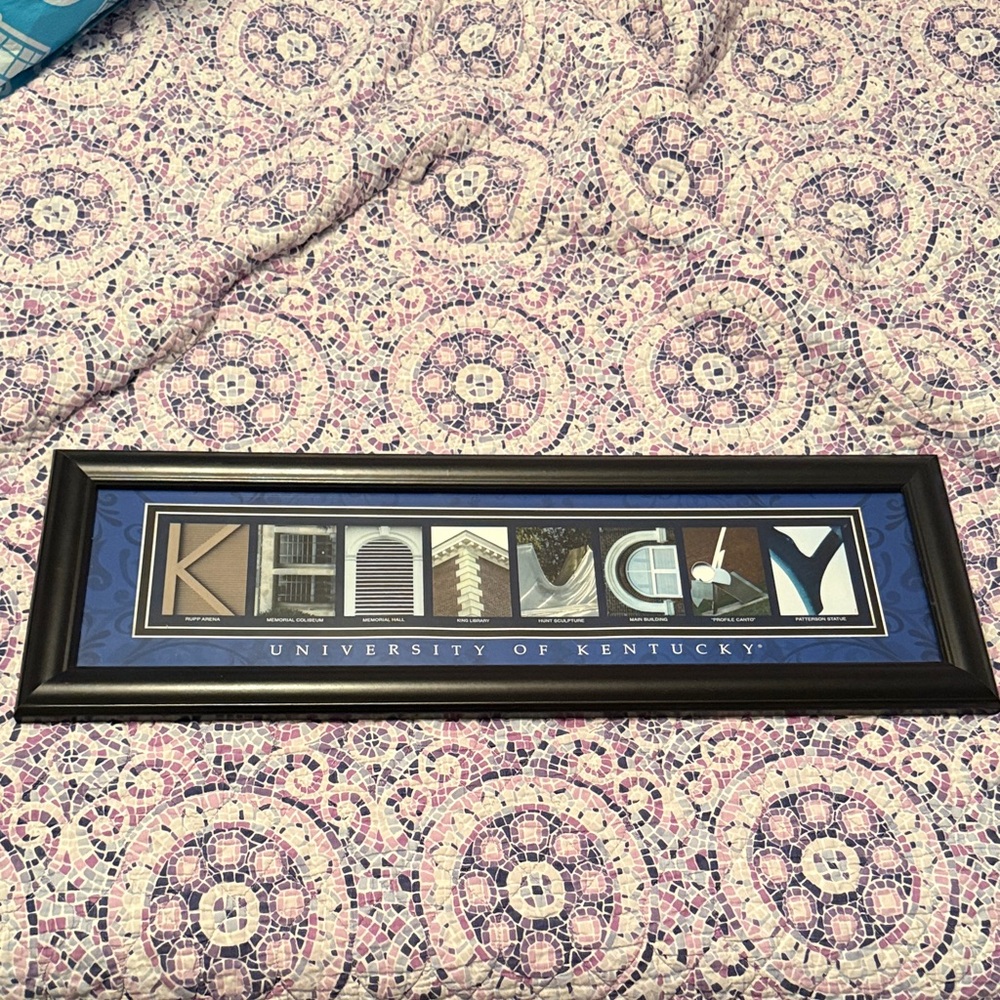 University of Kentucky Framed Wall Art - Black